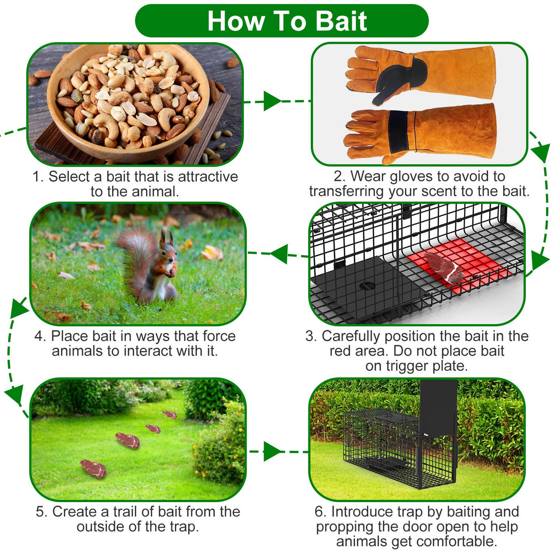 40in Live Animal Trap Cage - Humane Catch & Release