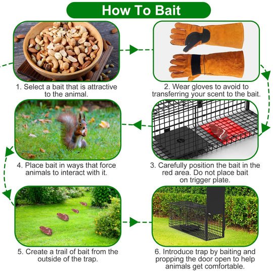 40in Live Animal Trap Cage - Humane Catch & Release
