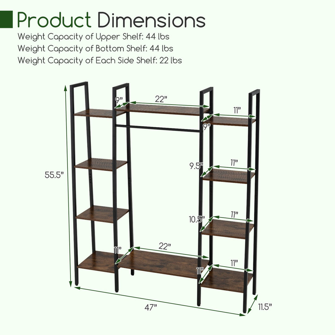 10-Tier Plant Stand with 16-Color LED Lights, 55.5" Tall