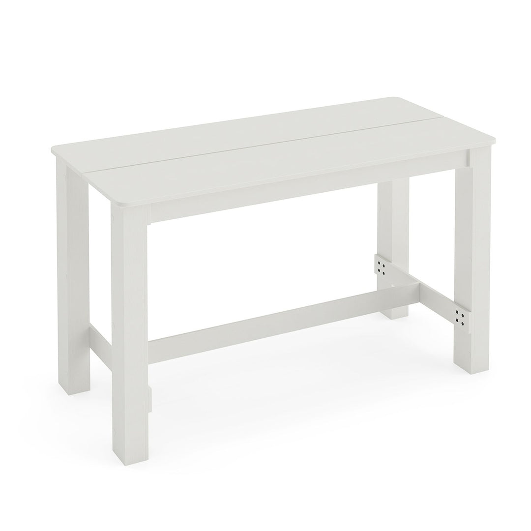 55 Inch Rectangular Farmhouse Kitchen Table for 4-6 People-White