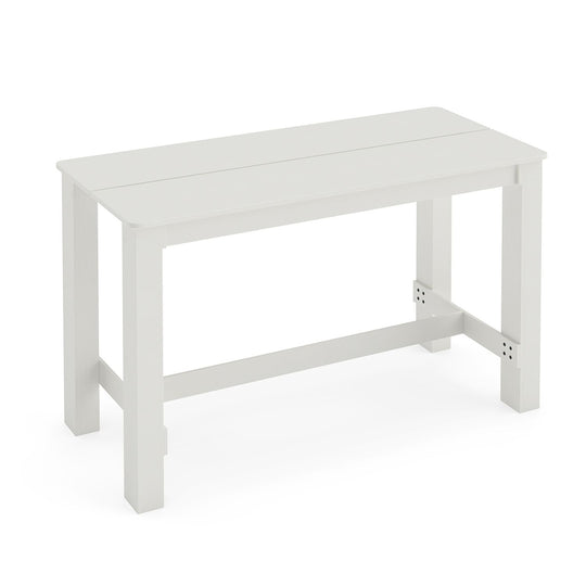 55 Inch Rectangular Farmhouse Kitchen Table for 4-6 People-White