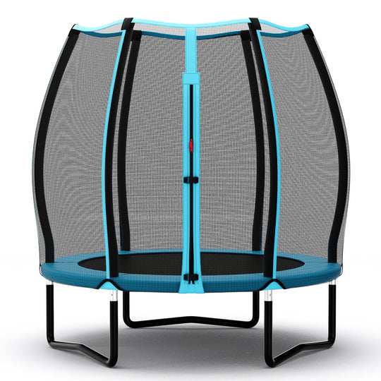 55 Inch Trampoline for Kids Toddler Mini Trampoline with Safety Enclosure Net-Blue