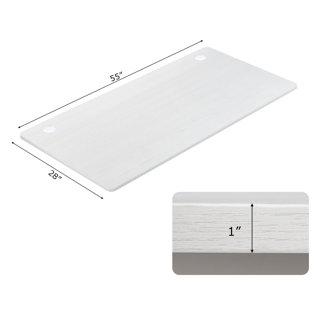 58 Inch x 28 Inch Universal Tabletop for Standard and Standing Desk Frame