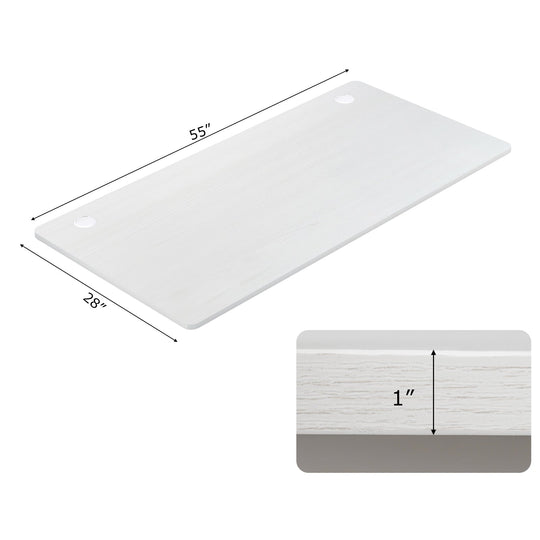 58 Inch x 28 Inch Universal Tabletop for Standard and Standing Desk Frame