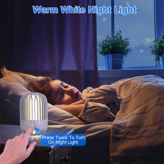 900V High Voltage Cordless Indoor Bug Zapper Type C Rechargeable Mosquito Lamp Trap Portable Electric Mosquito Killer with Hanging Strap Night Light f
