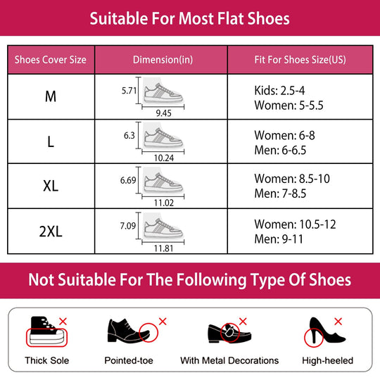 Waterproof Shoe Covers Reusable Not-Slip Rain Shoe Covers Protectors Foldable TPEÊRubber Shoe Protectors For Men Women Kids