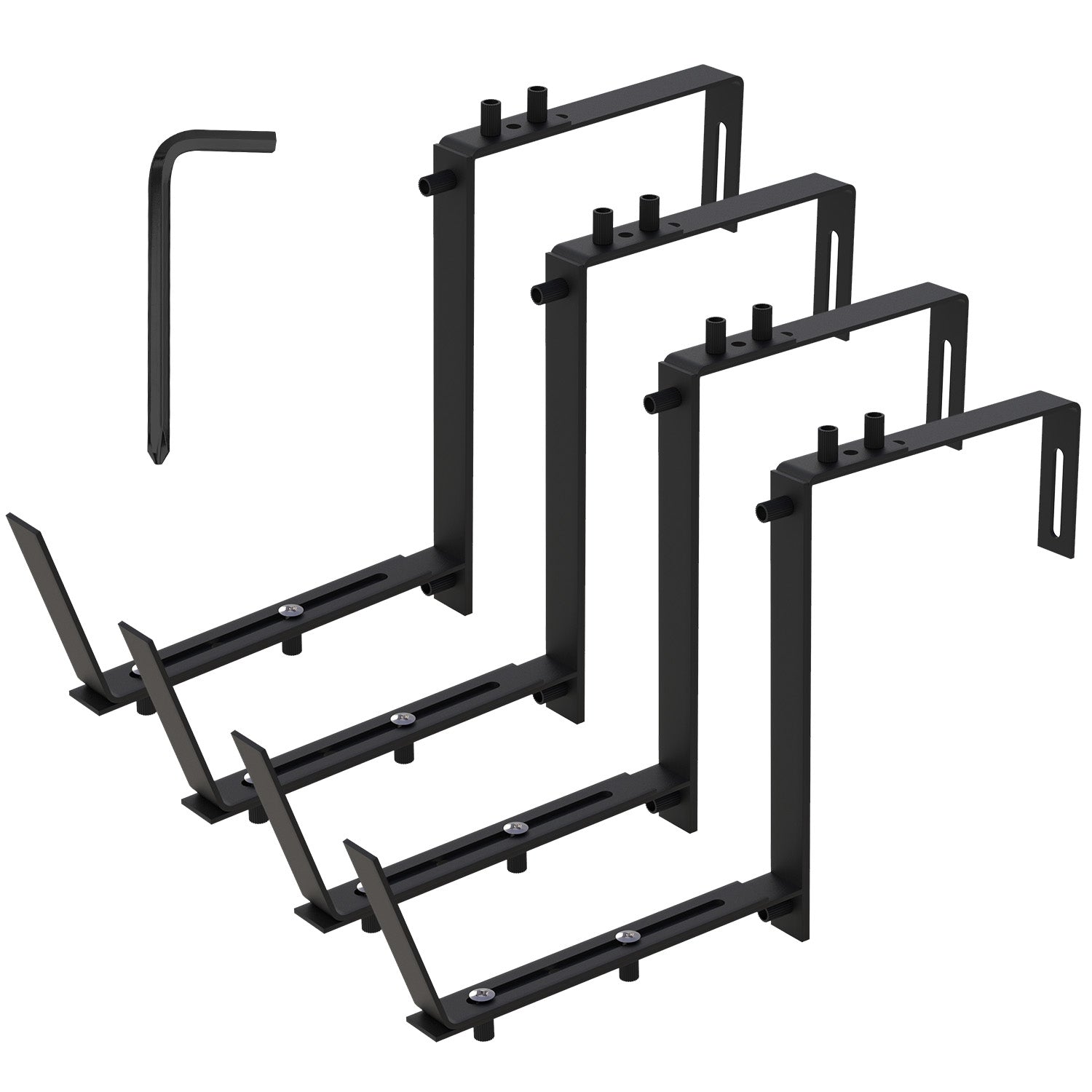Left Box Bracket Adjustable Planter Box Brackets | Durable Iron - Gbruno – GBruno Store