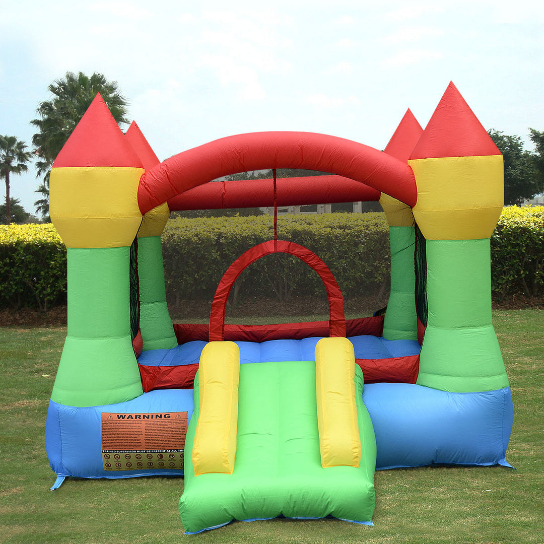 Inflatable Bounce House with Slide & 480W Blower