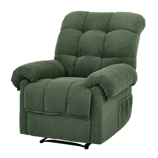 Overstuffed Recliner Chair with Adjustable Backrest & Footrest