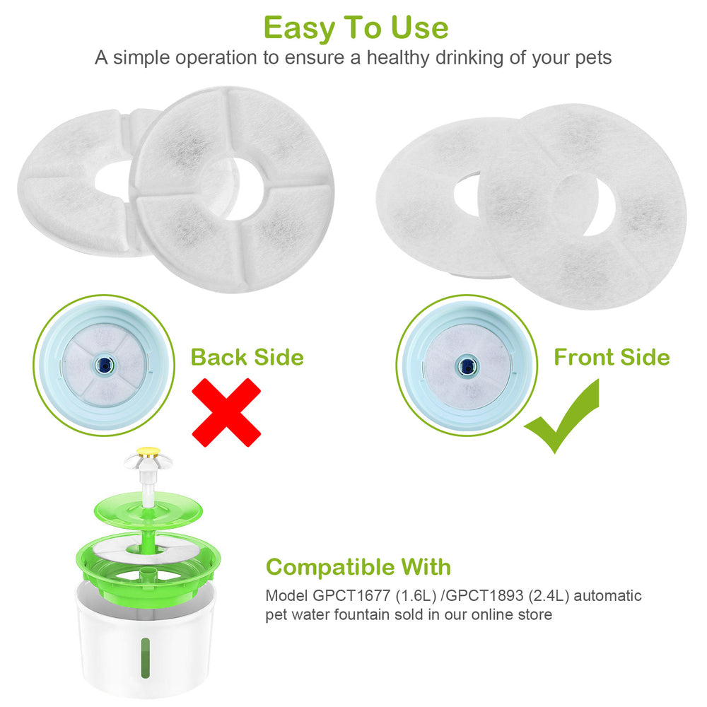 GBruno 4Pcs Pet Cat Water Fountain