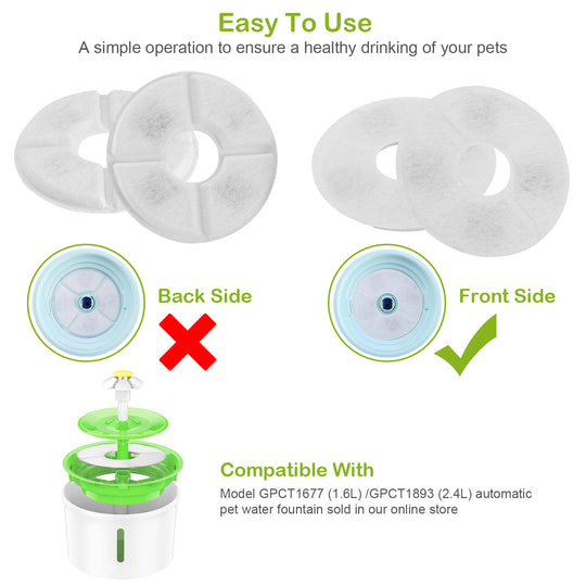 GBruno 4Pcs Pet Cat Water Fountain