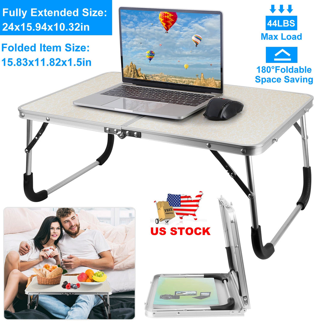 Foldable Laptop Table Notebook Bed Desk Breakfast Reading Writing Lap Tray For Sofa Couch Floor Dormitory