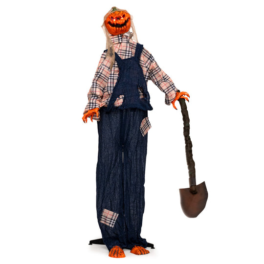 Halloween Pumpkin Man Decoration with Motion and Sound 5.3 ft