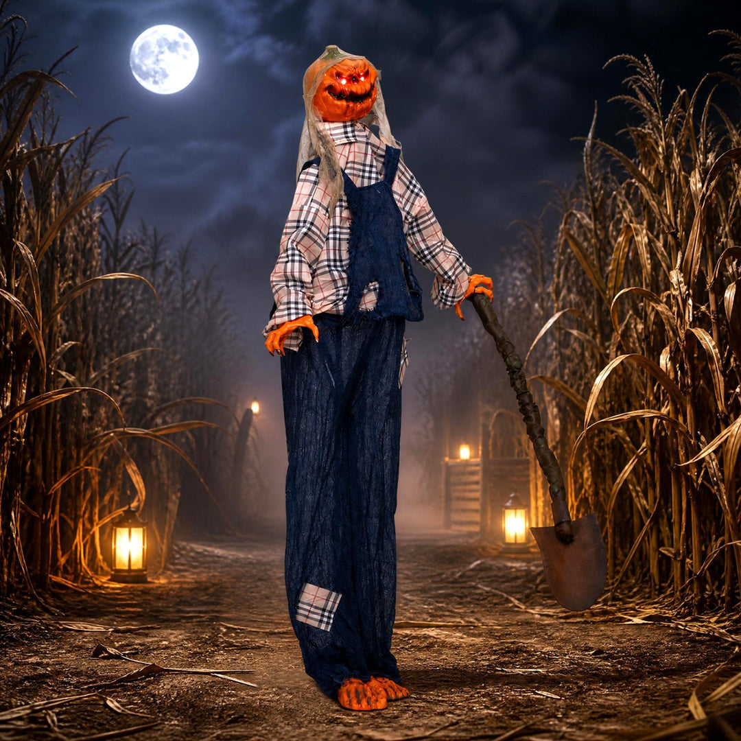 Halloween Pumpkin Man Decoration with Motion and Sound 5.3 ft