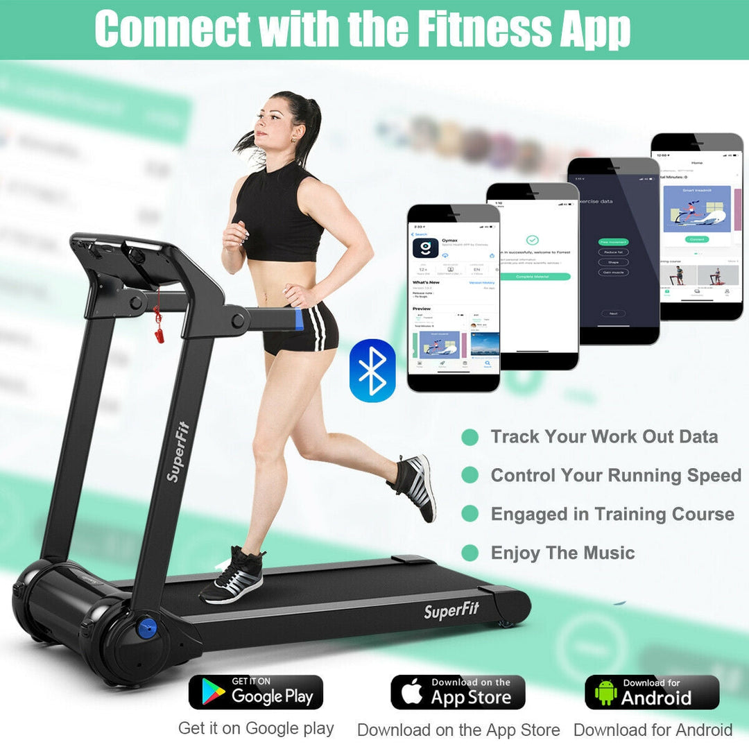 3HP Electric Folding Treadmill with Bluetooth Speaker