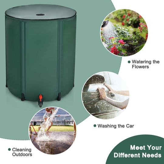 60 Gallon Collapsible Rain Barrel Water Collector