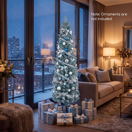 5/6/7/8 Feet Artificial Christmas Tree with 210/320/418/535 PVC Branch Tips