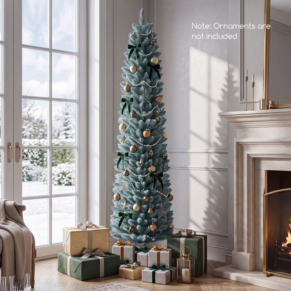 5/6/7/8 Feet Artificial Christmas Tree with 210/320/418/535 PVC Branch Tips