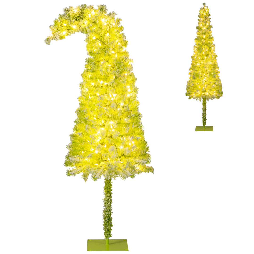 5/6/7 FT Whimsical Christmas Tree with Bendable Top and 216/290/366 Branch