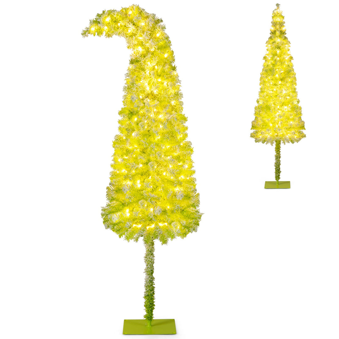 5/6/7 FT Whimsical Christmas Tree with Bendable Top and 216/290/366 Branch