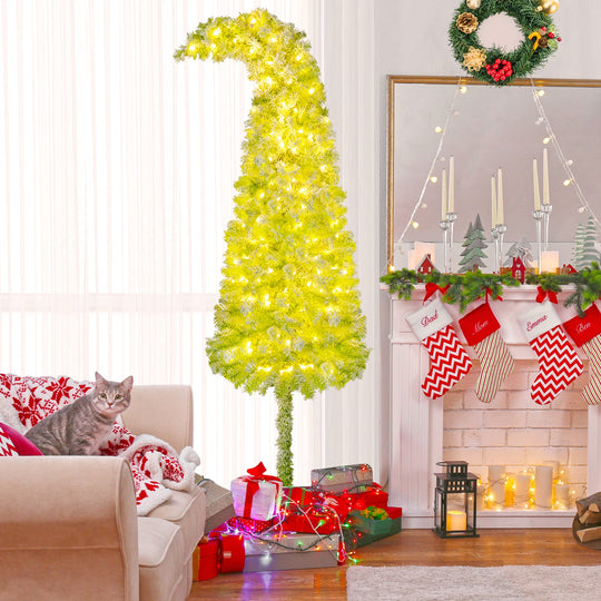 5/6/7 FT Whimsical Christmas Tree with Bendable Top and 216/290/366 Branch