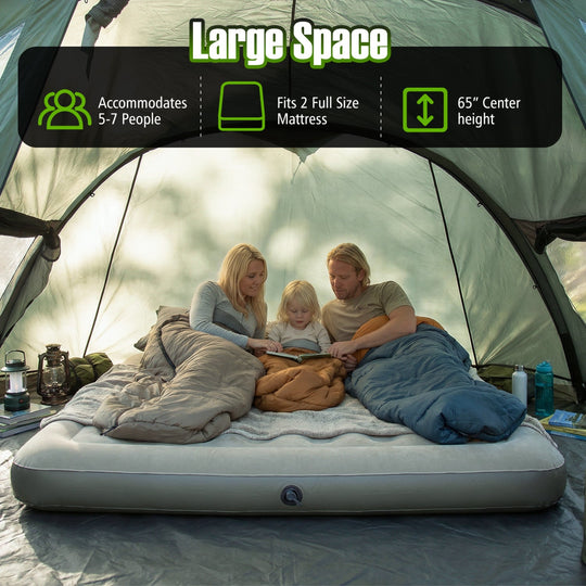 5-7 Person Inflatable Camping Tent with Screened Porch