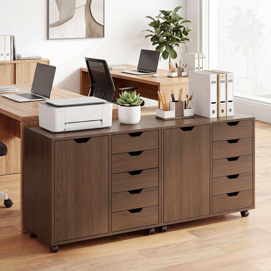 5-Drawer Mobile Storage Cabinet with Adjustable Shelf