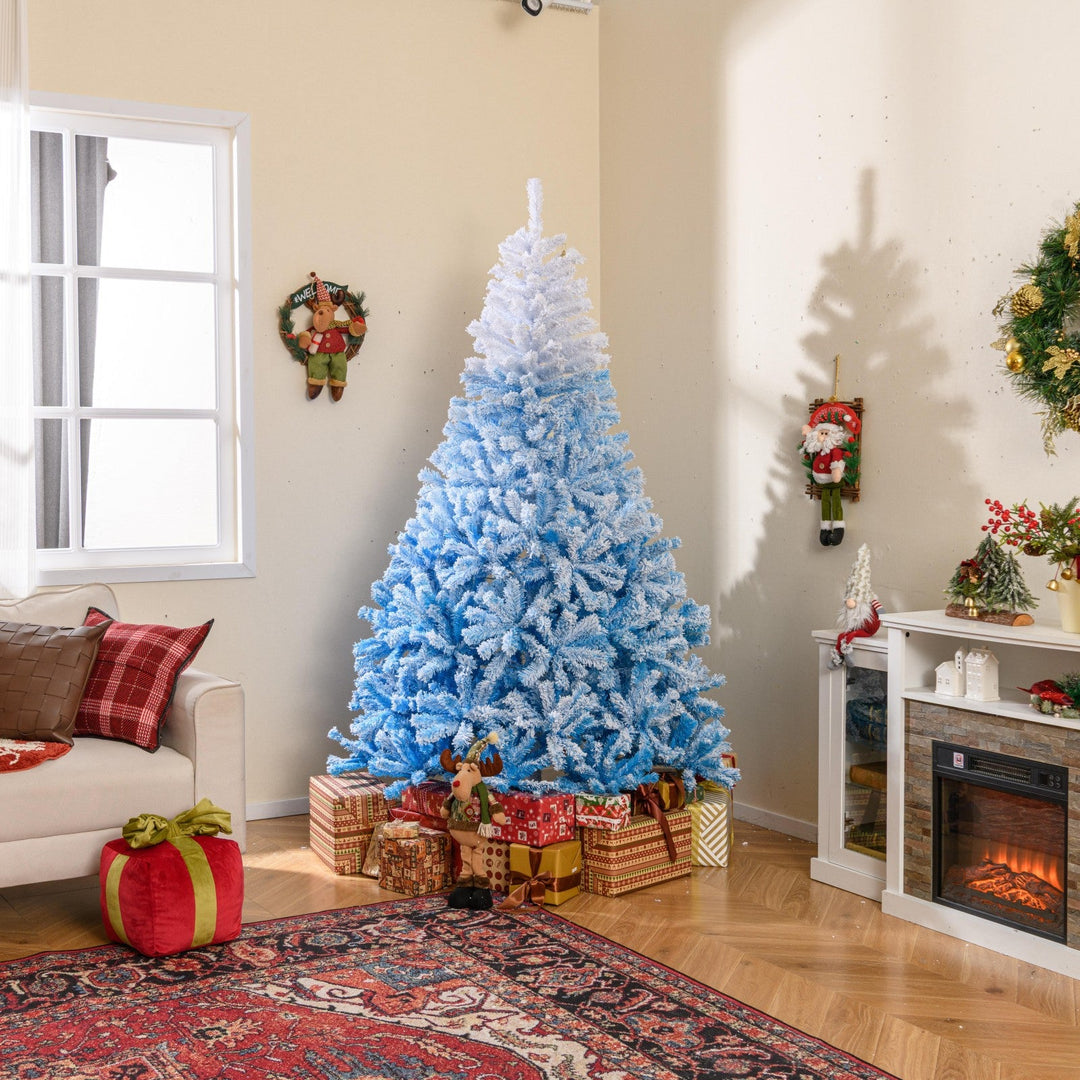 2025 New Artificial Christmas Tree with 456 Branch Tips and Folding Metal Stand