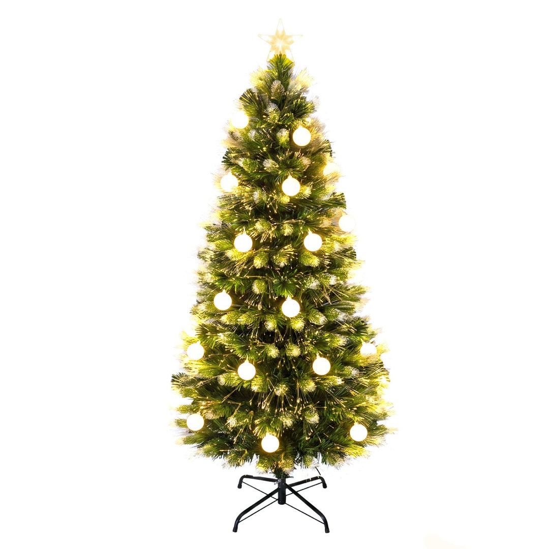 5 FT Pre-Lit Fiber Optic Christmas Tree with LED Lights