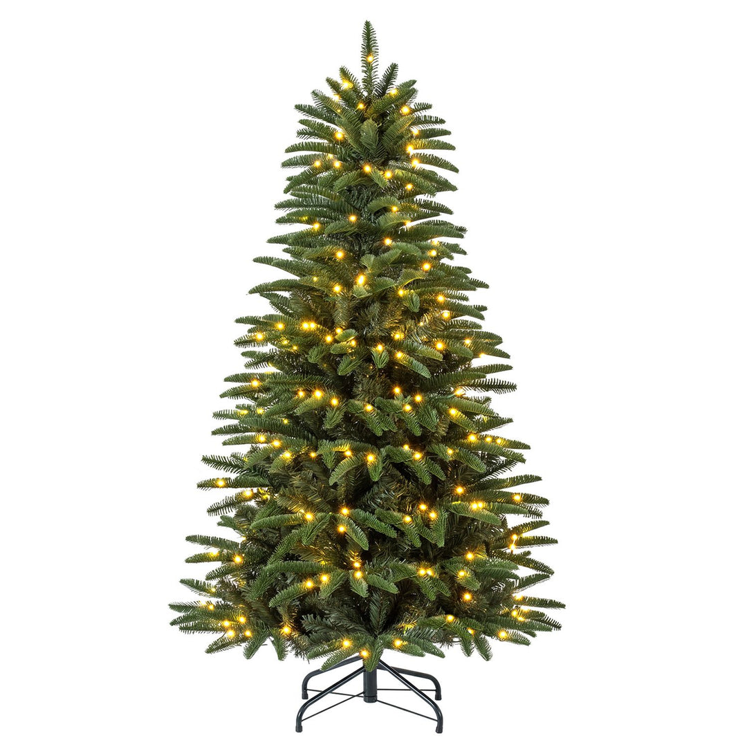 6 FT Pre-Lit Artificial Christmas Tree with 3 Gift Boxes and 780 Lush Branch Tips