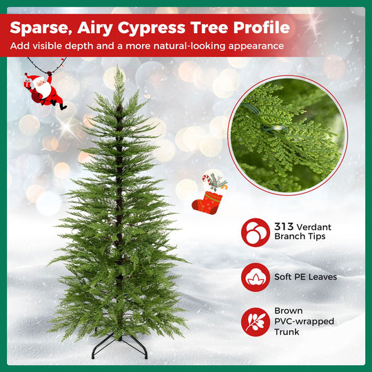 5 FT Pre-Lit Artificial Christmas Tree with 670 Warm White Lights