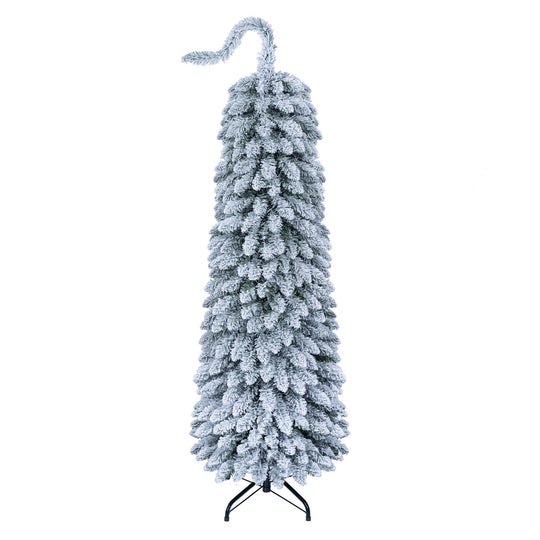 5 FT Pre-Lit Artificial Christmas Tree with Bendable Top and 110 Warm White LED Lights