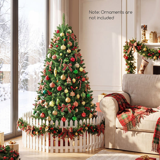 5 Feet Artificial Fir Christmas Tree with 600 Branch Tips