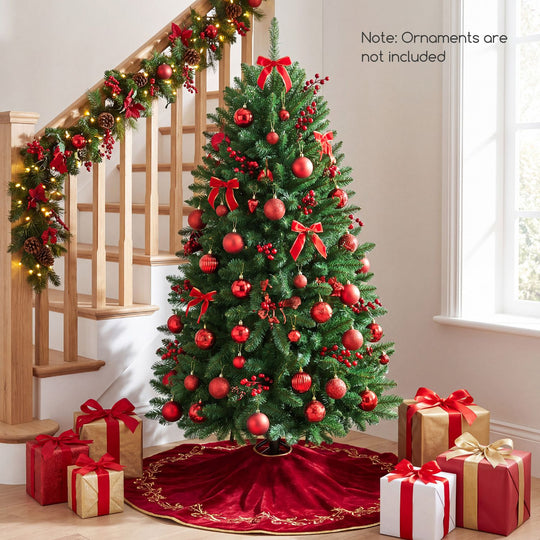 5 Feet Artificial Fir Christmas Tree with 600 Branch Tips