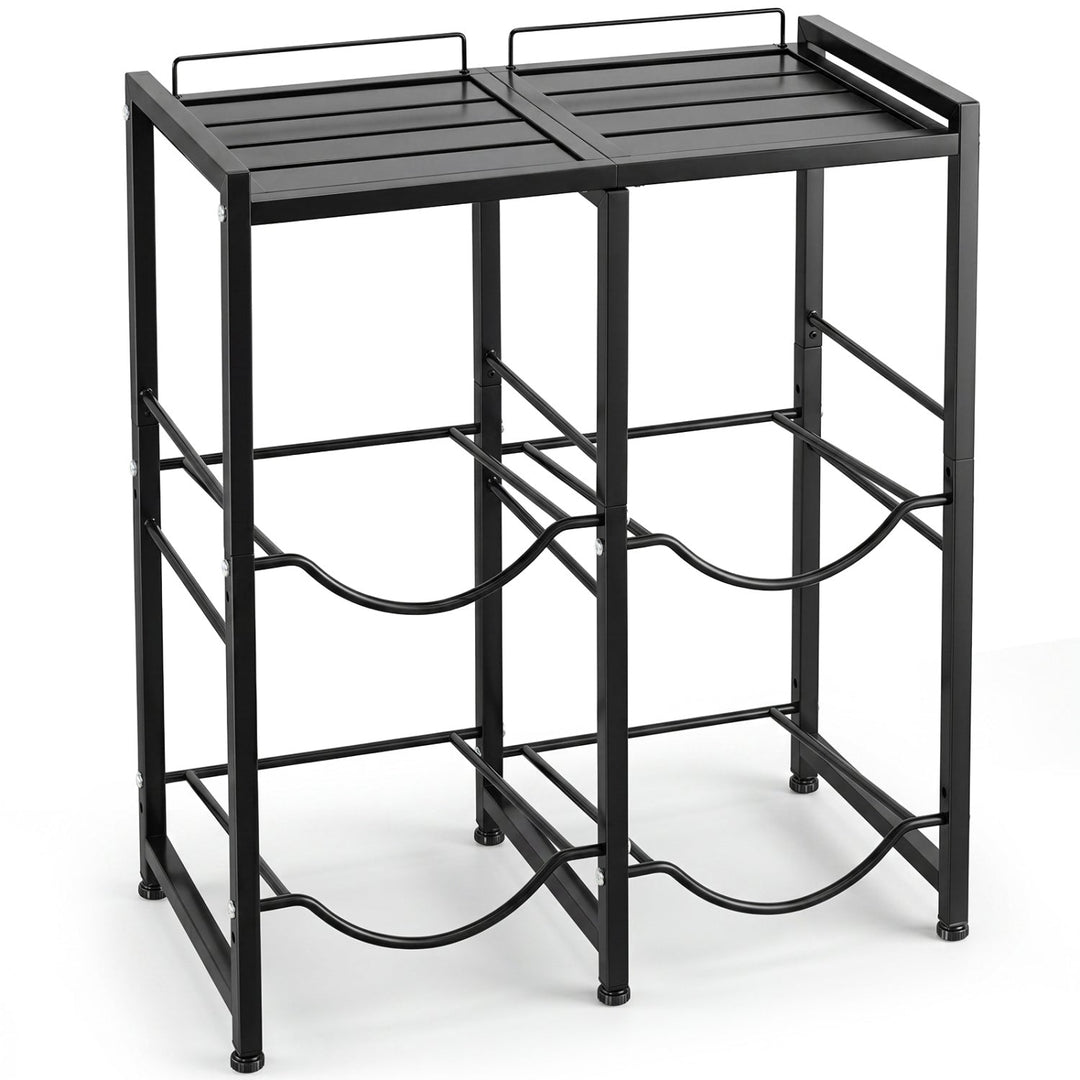 5 Gallon Water Jug Holder for 4 Bottles with Storage Shelf