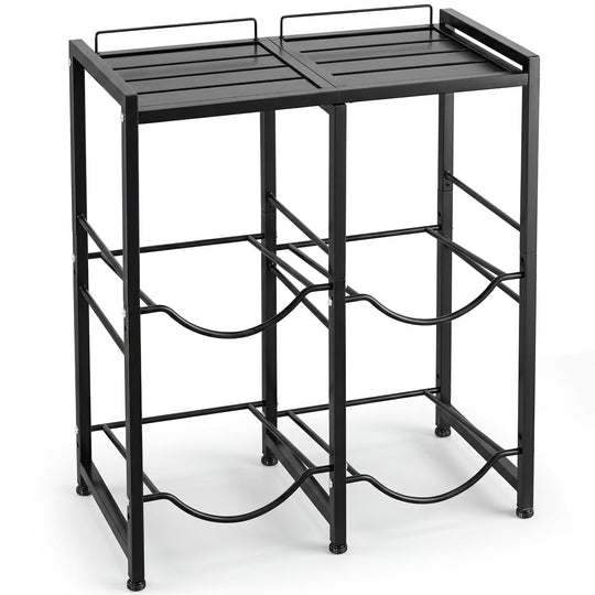 5 Gallon Water Jug Holder for 4 Bottles with Storage Shelf
