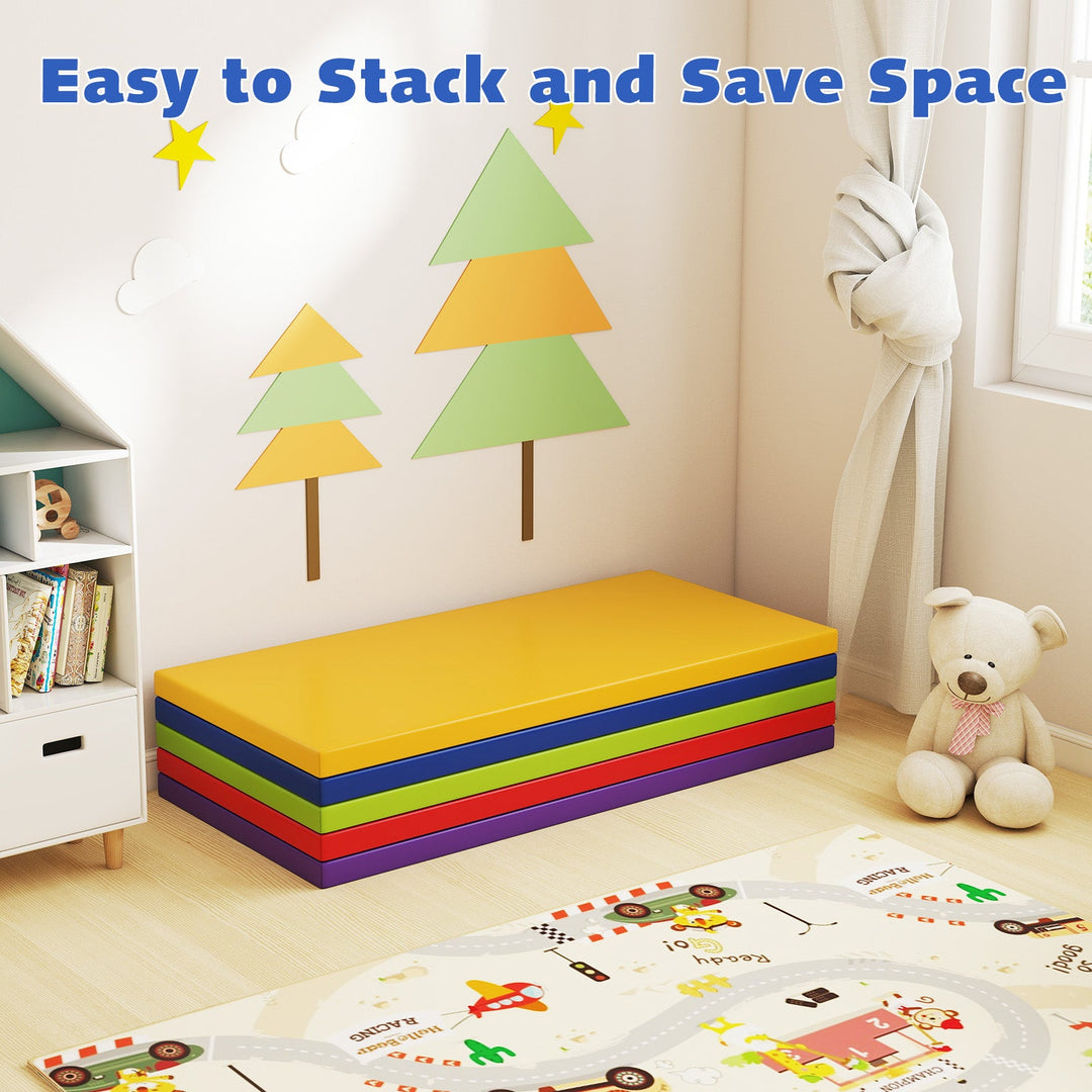 5 Pack 2 Inch Toddler Thick Rainbow Rest Nap Mats