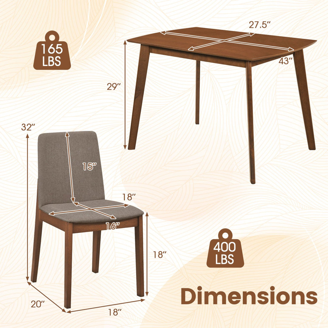 5-Piece Kitchen Table and Upholstered Chairs