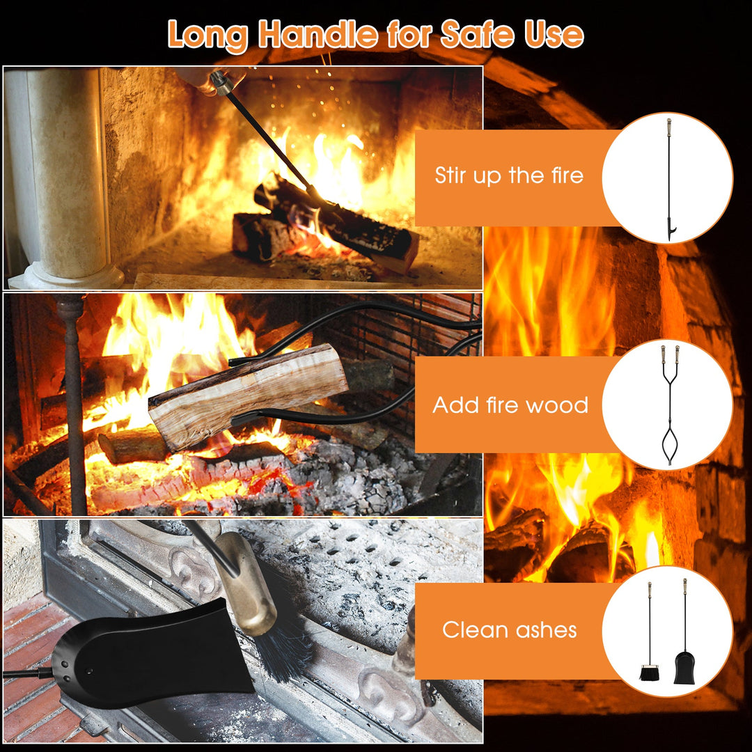 31 Inch 5 Pieces Hearth Fireplace Fire Tools Set