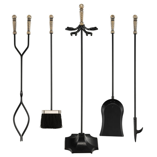 31 Inch 5 Pieces Hearth Fireplace Fire Tools Set