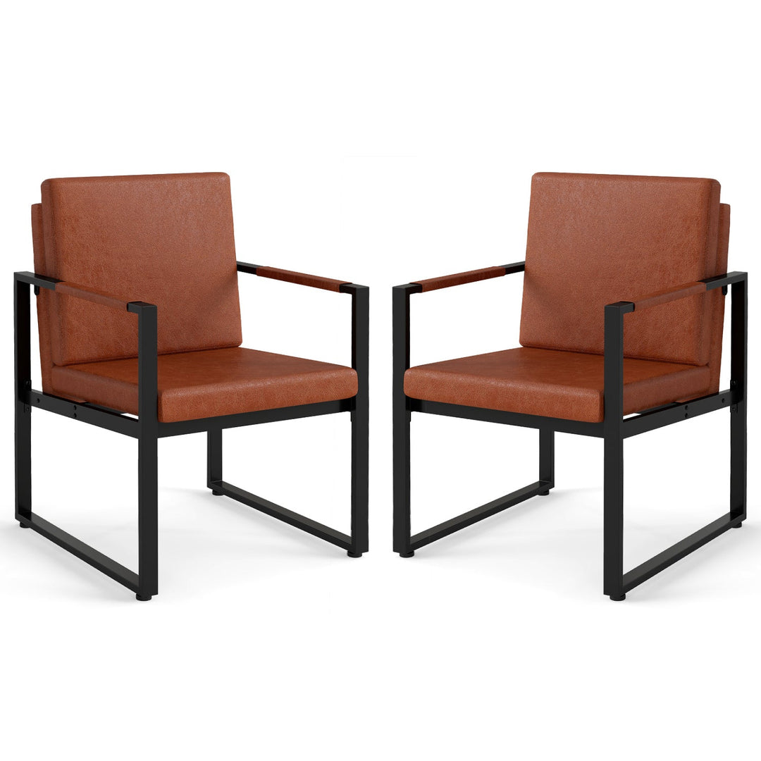 5 Pieces Living Room Set with 2 Accent Chairs and 2 Coffee Tables
