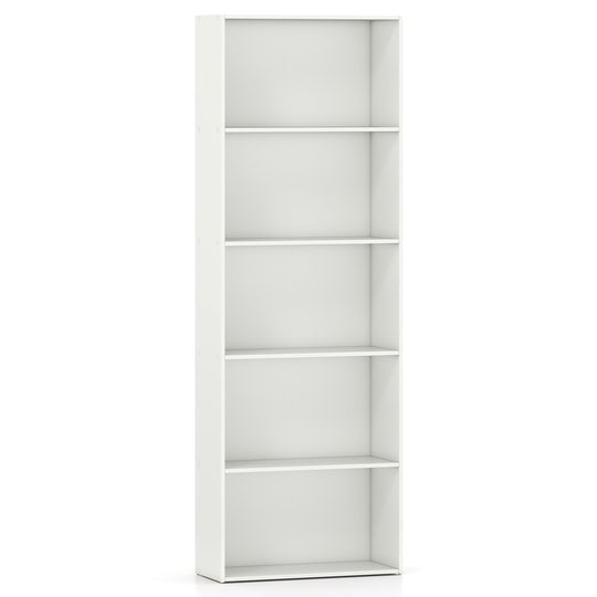 5-Shelf Storage Bookcase Modern Multi-Functional Display Cabinet