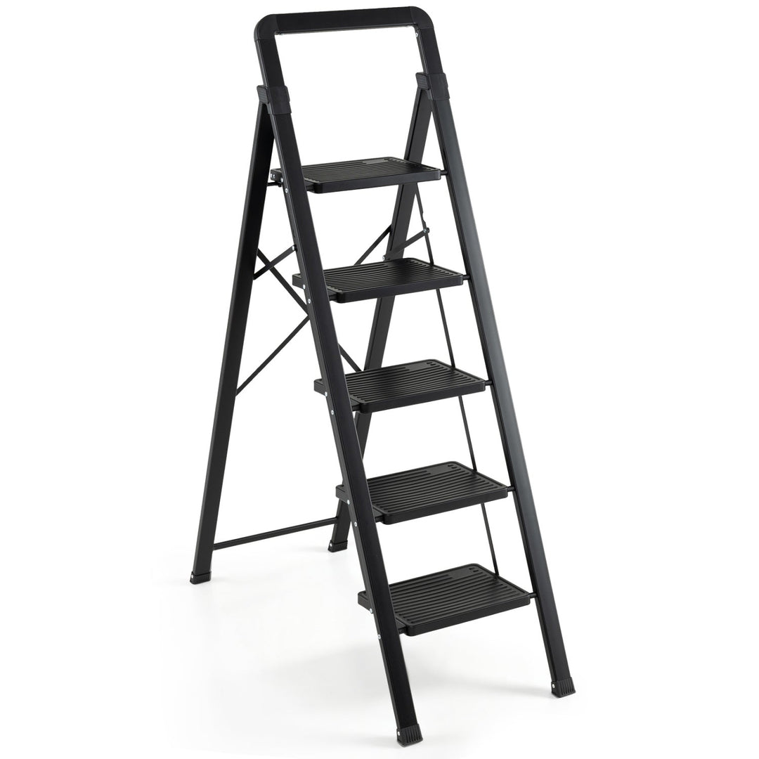 3-Step Folding Step Stool with Wide Anti-Slip Pedals
