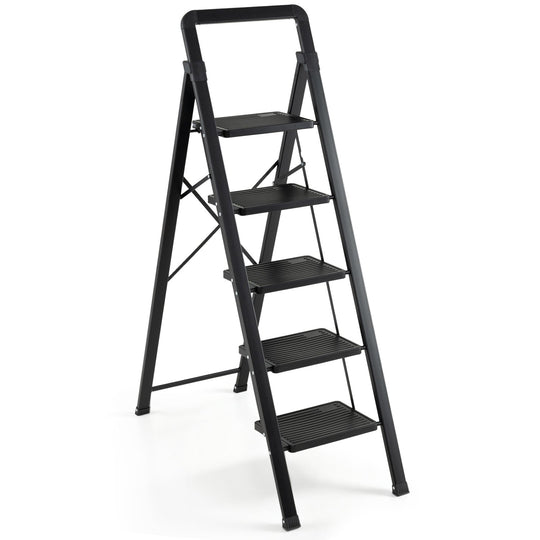 3-Step Folding Step Stool with Wide Anti-Slip Pedals