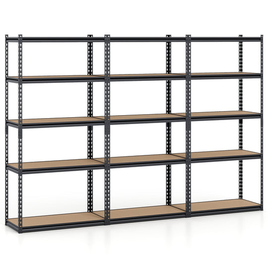 5-Tier Garage Shelving Unit 2200 LBS Metal Storage Shelves Adjustable Utility Rack