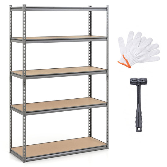 5-Tier Garage Shelving Unit 2200 LBS Metal Storage Shelves Adjustable Utility Rack for Warehouse