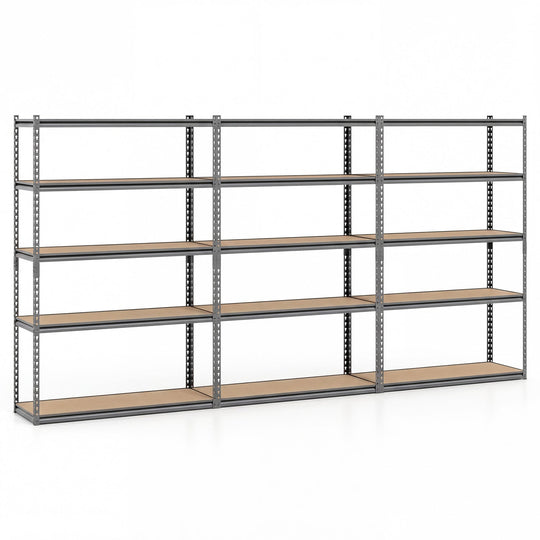 5-Tier Garage Shelving Unit 2200 LBS Metal Storage Shelves Adjustable Utility Rack for Warehouse