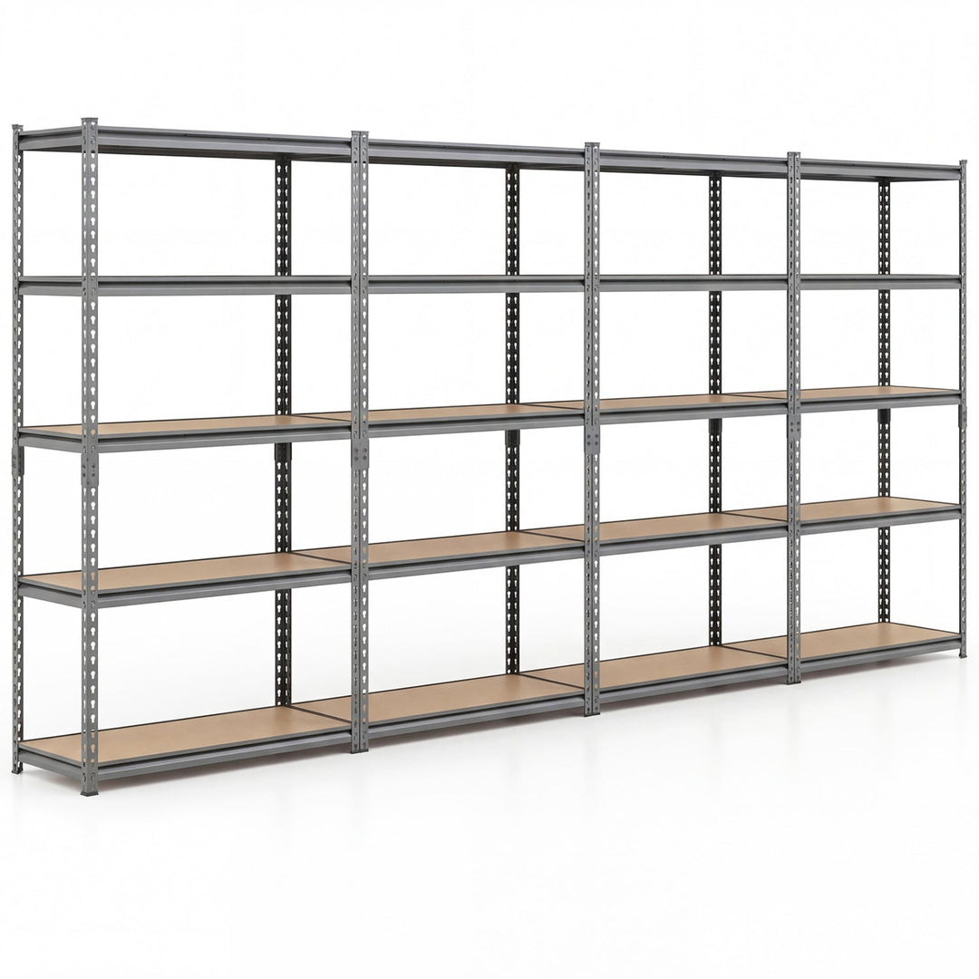 5-Tier Garage Shelving Unit 2200 LBS Metal Storage Shelves Adjustable Utility Rack for Warehouse
