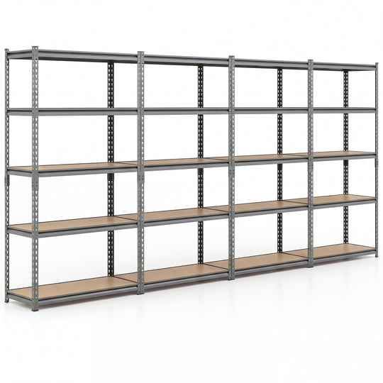 5-Tier Garage Shelving Unit 2200 LBS Metal Storage Shelves Adjustable Utility Rack for Warehouse