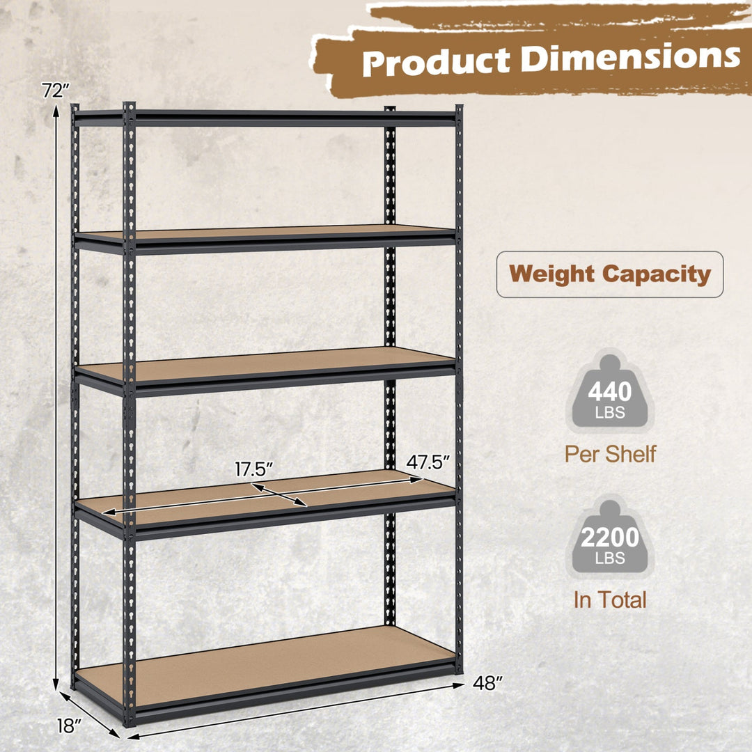 5-Tier Garage Shelving Unit for Warehouse and Basement